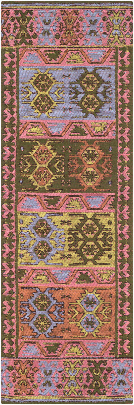 Sajal SAJ-1074 8ft Runner Handmade Recyled Runner Rug