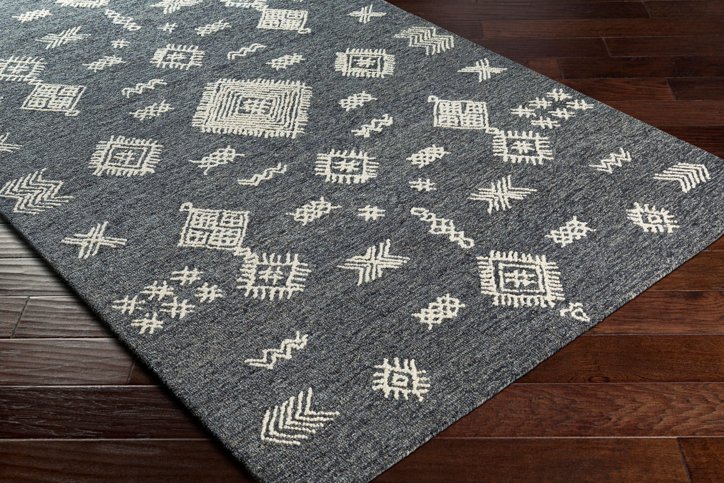 Alfombra decorativa de lana hecha a mano Sabra SAR-2300 de 2' x 3'