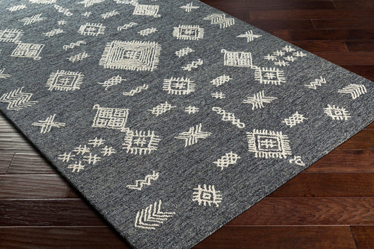 Alfombra decorativa de lana hecha a mano Sabra SAR-2300 de 2' x 3'