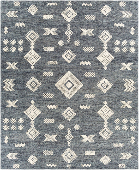Alfombra decorativa de lana hecha a mano Sabra SAR-2300 de 2' x 3'