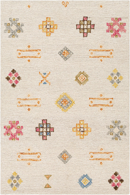 Alfombra decorativa de lana hecha a mano Sabra SAR-2303 de 2' x 3'