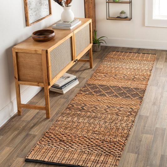 Santa Barbara SBB-2306 8ft Runner Handmade Jute Runner Rug