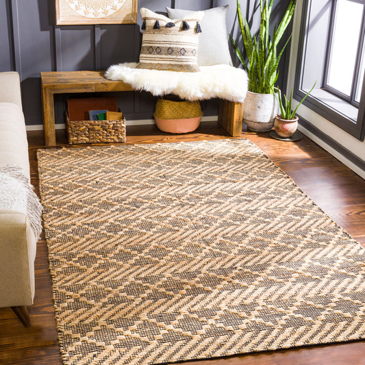 Santa Barbara SBB-2312 2' x 3' Handmade Jute Accent Rug