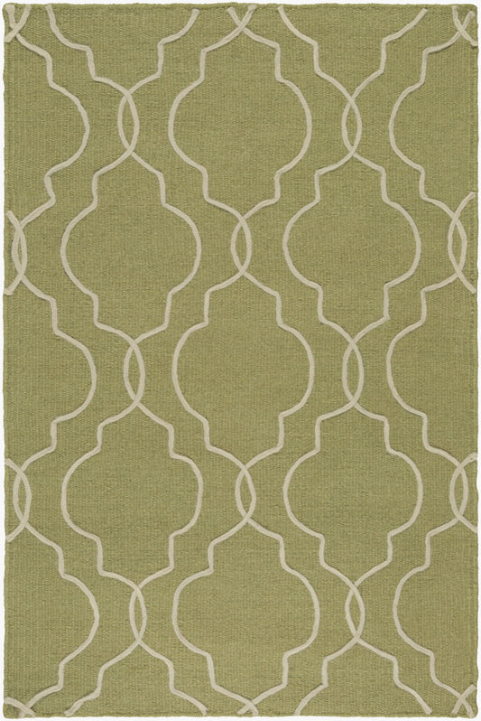 Alfombra decorativa de lana hecha a mano Seabrook SBK-9011 de 2' x 3'
