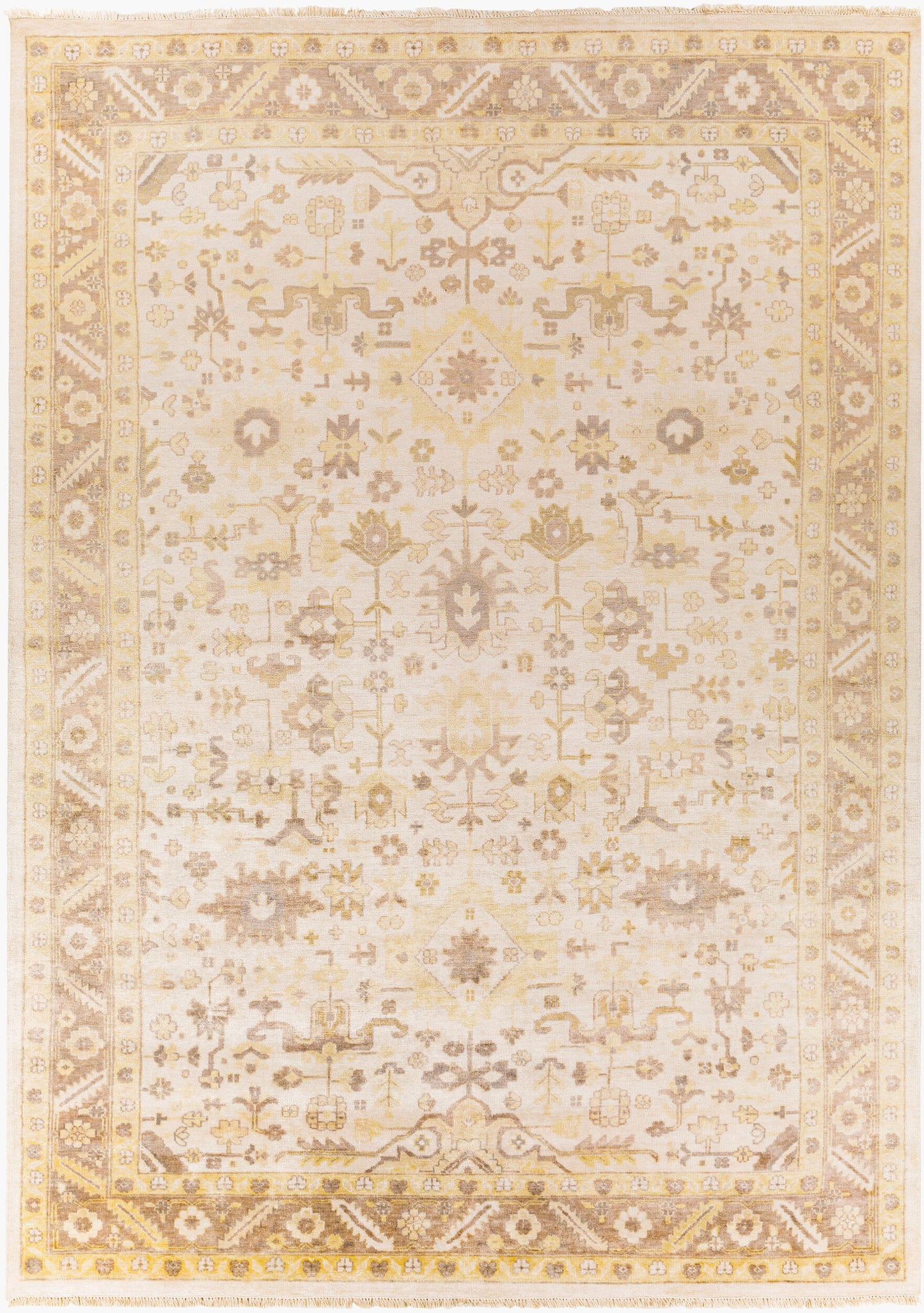 Alfombra Sabine SBN-1000 de seda sintética hecha a mano de 2,44 m x 3,34 m