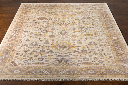 Alfombra Sabine SBN-1000 de seda sintética hecha a mano de 2,44 m x 3,34 m