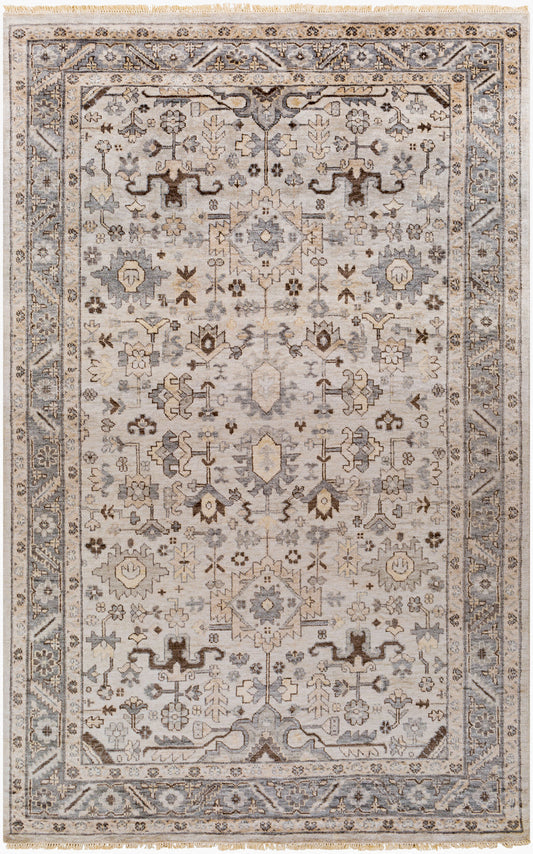 Sabine SBN-1001 2' x 3' Handmade Faux Silk Accent Rug