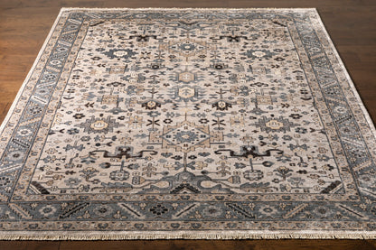 Sabine SBN-1001 2' x 3' Handmade Faux Silk Accent Rug
