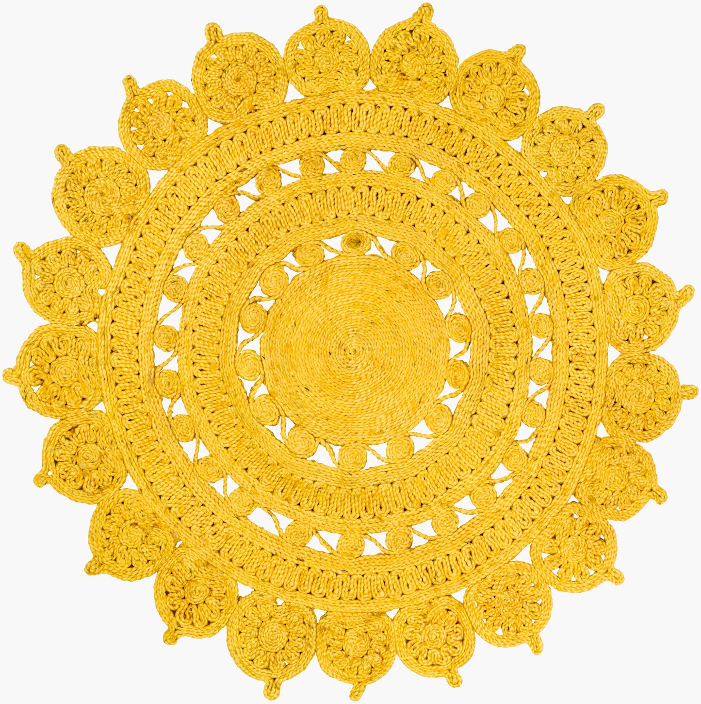 Sundaze SDZ-1001 3ft Round Handmade Jute Accent Rug