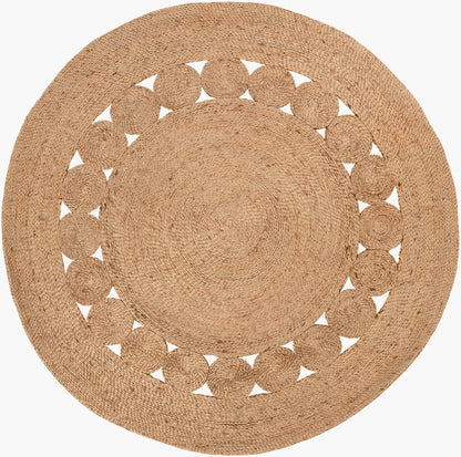 Sundaze SDZ-1008 Alfombra decorativa redonda de yute hecha a mano de 90 cm