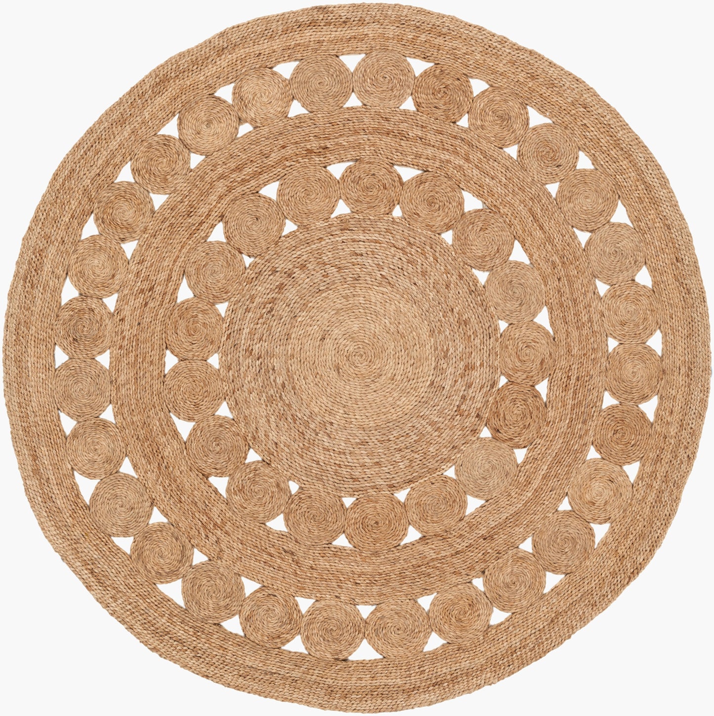 Sundaze SDZ-1008 5ft Round Handmade Jute Area Rug