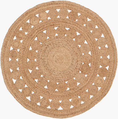 Sundaze SDZ-1008 5ft Round Handmade Jute Area Rug