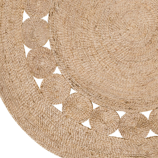 Sundaze SDZ-1008 3ft Round Handmade Jute Accent Rug