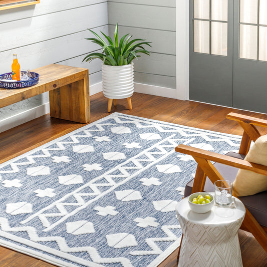 Alfombra tejida a máquina para interior y exterior San Diego SFG-2327 de 1,83 m x 2,74 m