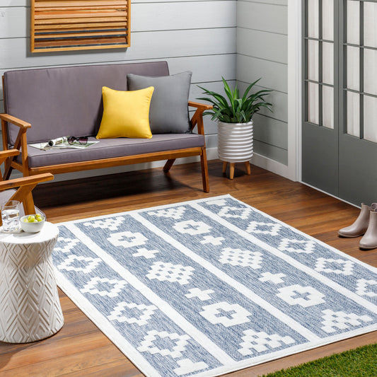 Alfombra tejida a máquina para interior y exterior San Diego SFG-2331 de 1,83 m x 2,74 m