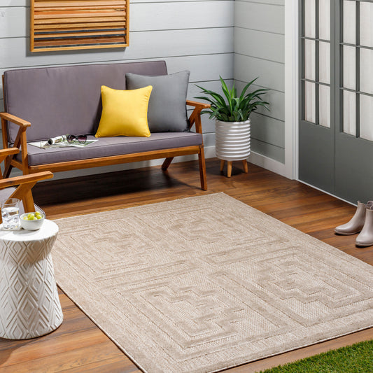 Alfombra tejida a máquina para interior y exterior San Diego SFG-2334 de 8' x 10'