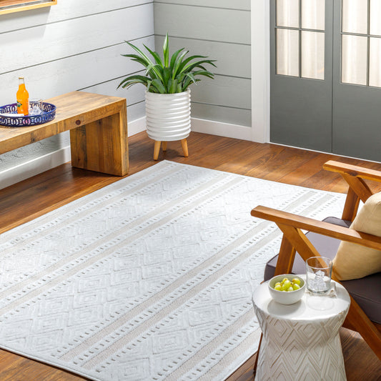 Alfombra tejida a máquina para interior y exterior San Diego SFG-2351 de 1,83 m x 2,74 m