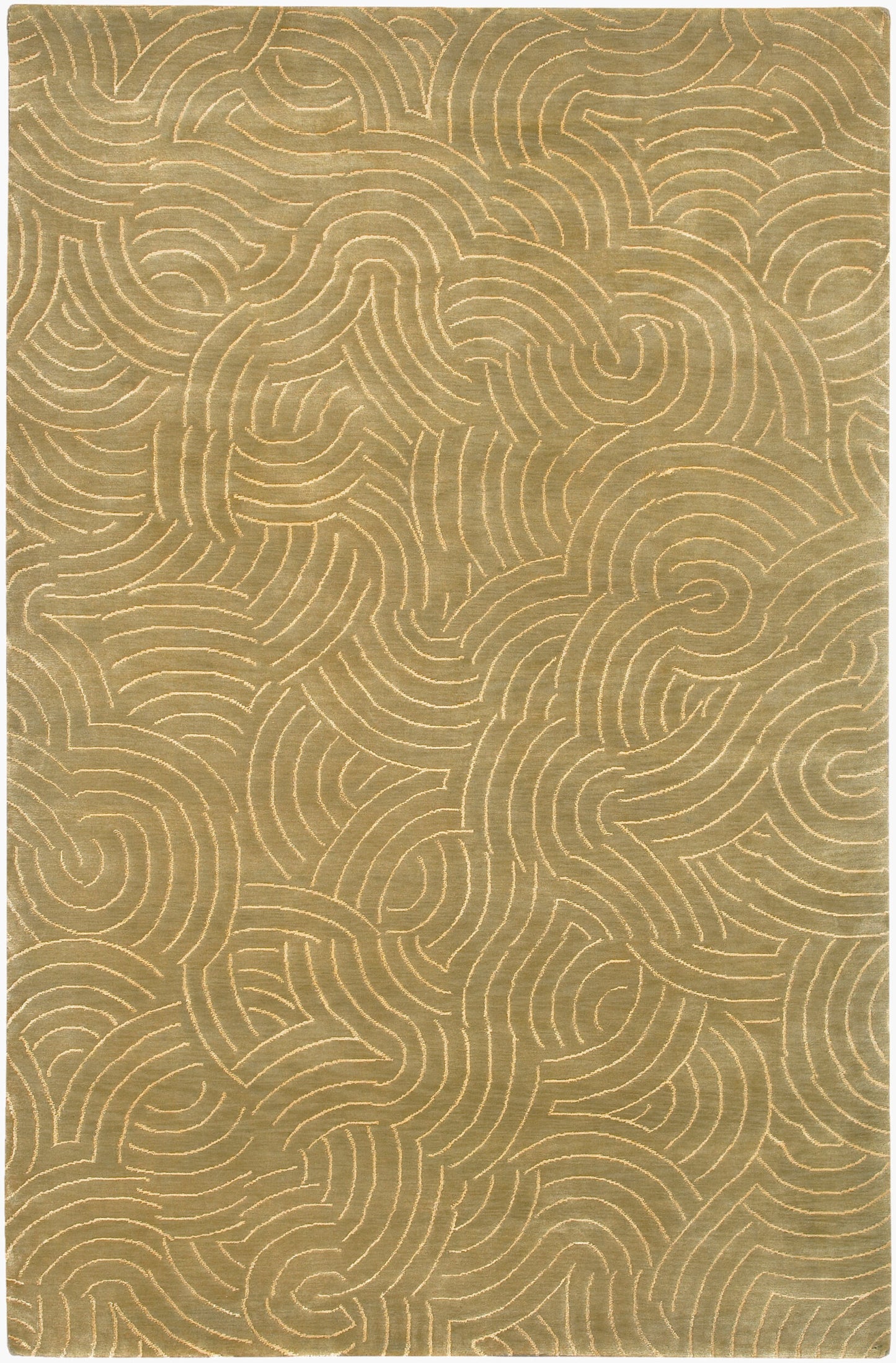 Shibui SH-7401 Alfombra de área hecha a mano de 5' x 8'