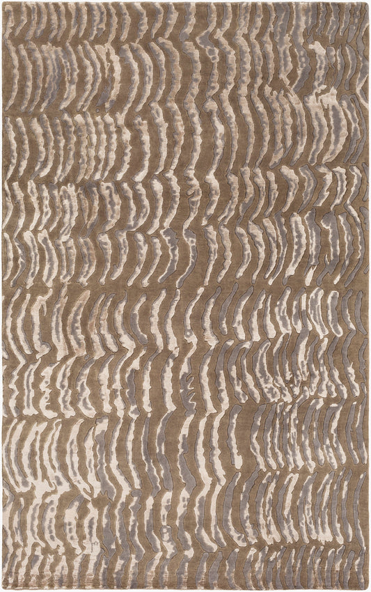 Shibui SH-7416 Alfombra de área hecha a mano de 4' x 6'