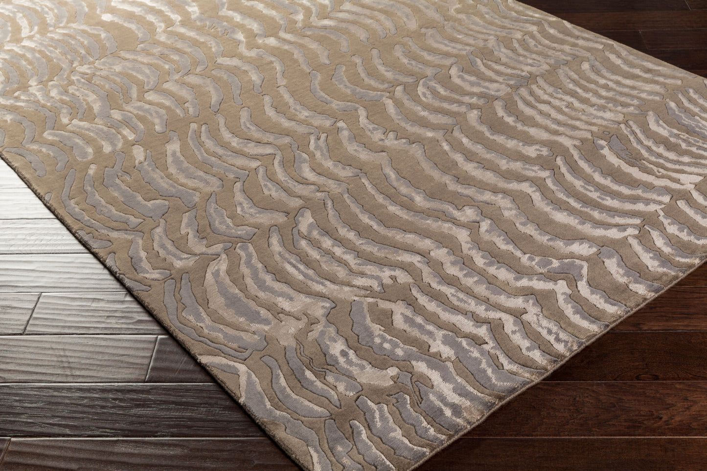 Shibui SH-7416 Alfombra de área hecha a mano de 4' x 6'