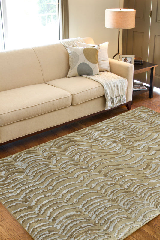 Shibui SH-7416 Alfombra de área hecha a mano de 4' x 6'