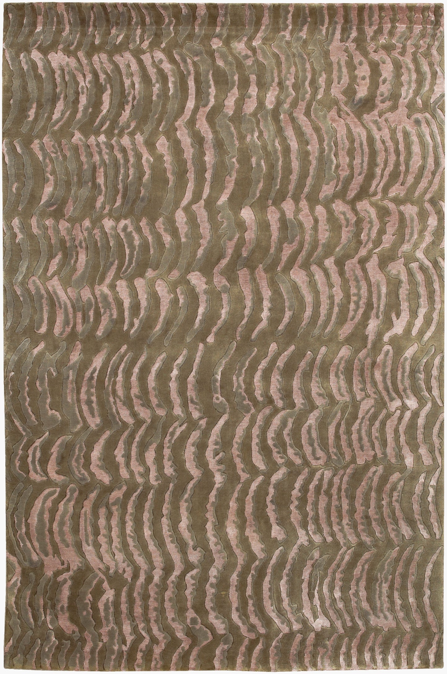 Shibui SH-7418 Alfombra de área hecha a mano de 4' x 6'