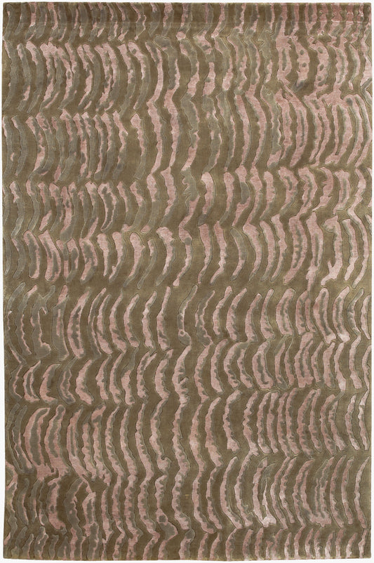 Shibui SH-7418 Alfombra de área hecha a mano de 4' x 6'