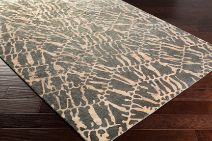 Alfombra de seda sintética hecha a mano Shibori SHB-8002 de 2,44 m x 3,34 m