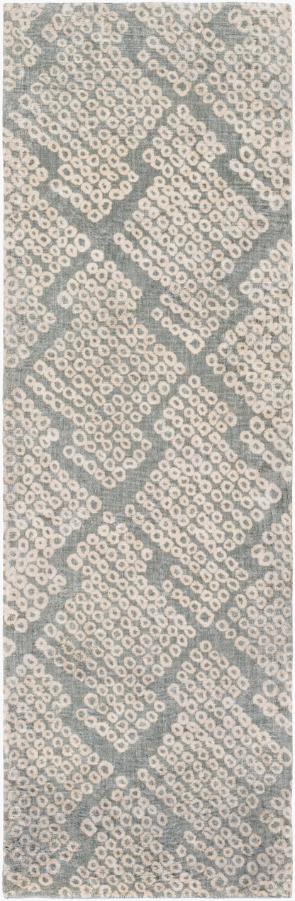 Shibori SHB-8003 8ft Runner Handmade Faux Silk Runner Rug