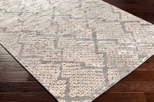 Shibori SHB-8003 8ft Runner Handmade Faux Silk Runner Rug