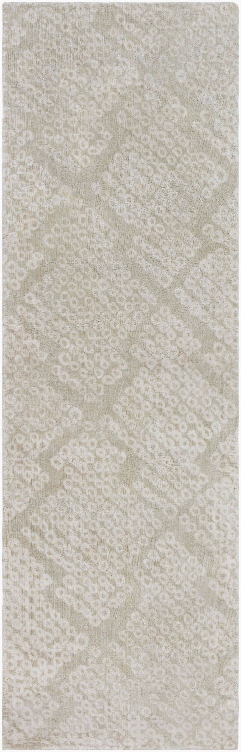 Shibori SHB-8004 8ft Runner Handmade Faux Silk Runner Rug