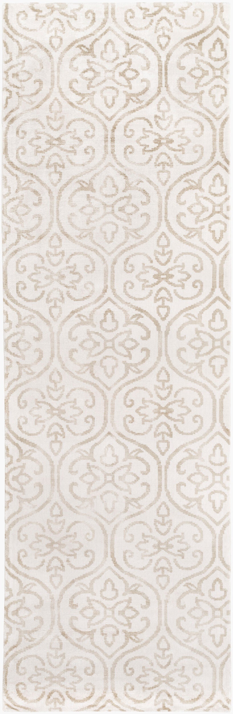 Shibori SHB-8012 8ft Runner Handmade Faux Silk Runner Rug