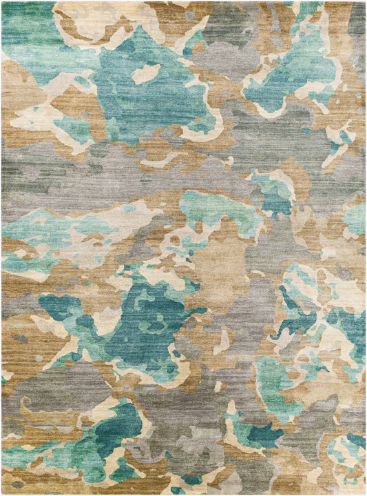 Alfombra de lana hecha a mano Slice of Nature SLI-6407 de 8' x 11'