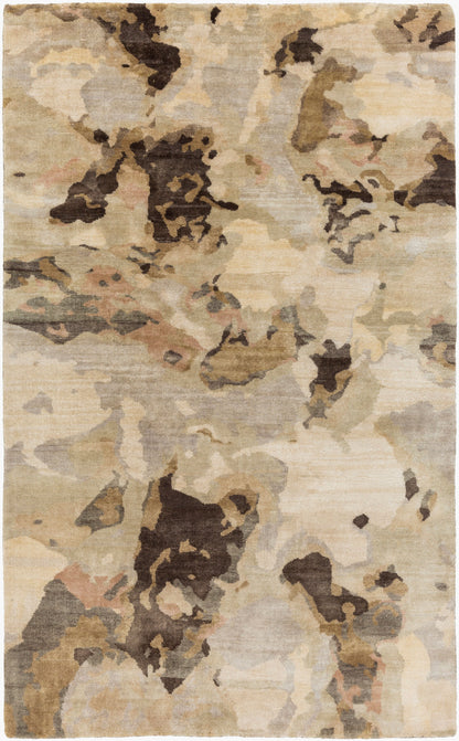 Alfombra decorativa de lana hecha a mano Slice of Nature SLI-6408 de 2' x 3'