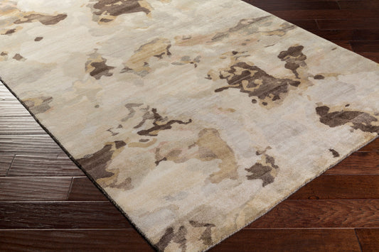 Alfombra decorativa de lana hecha a mano Slice of Nature SLI-6408 de 2' x 3'