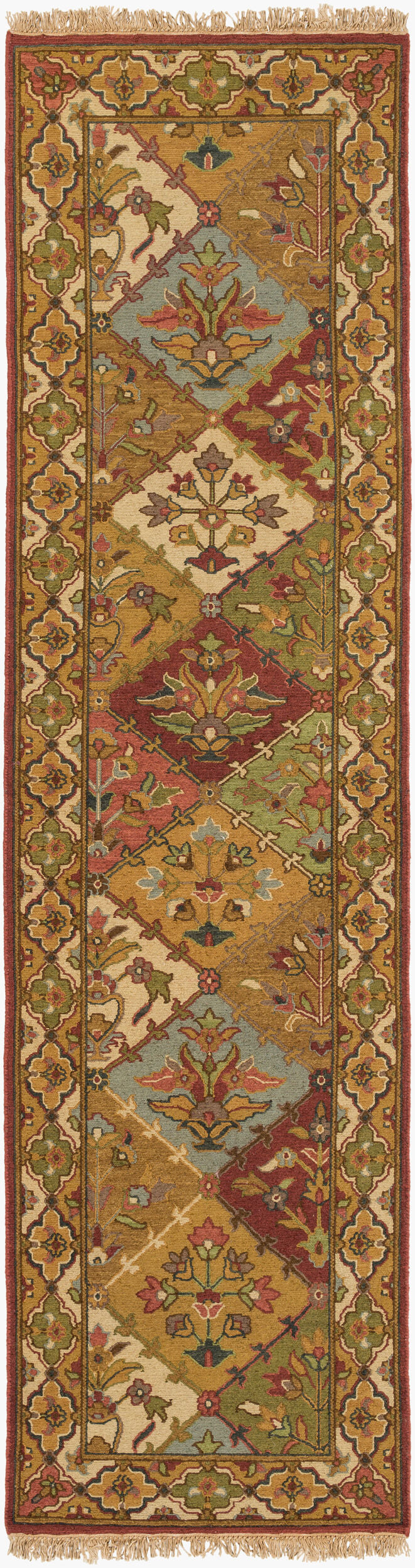 Soumek SMK-57 10ft Runner Handmade Wool Runner Rug