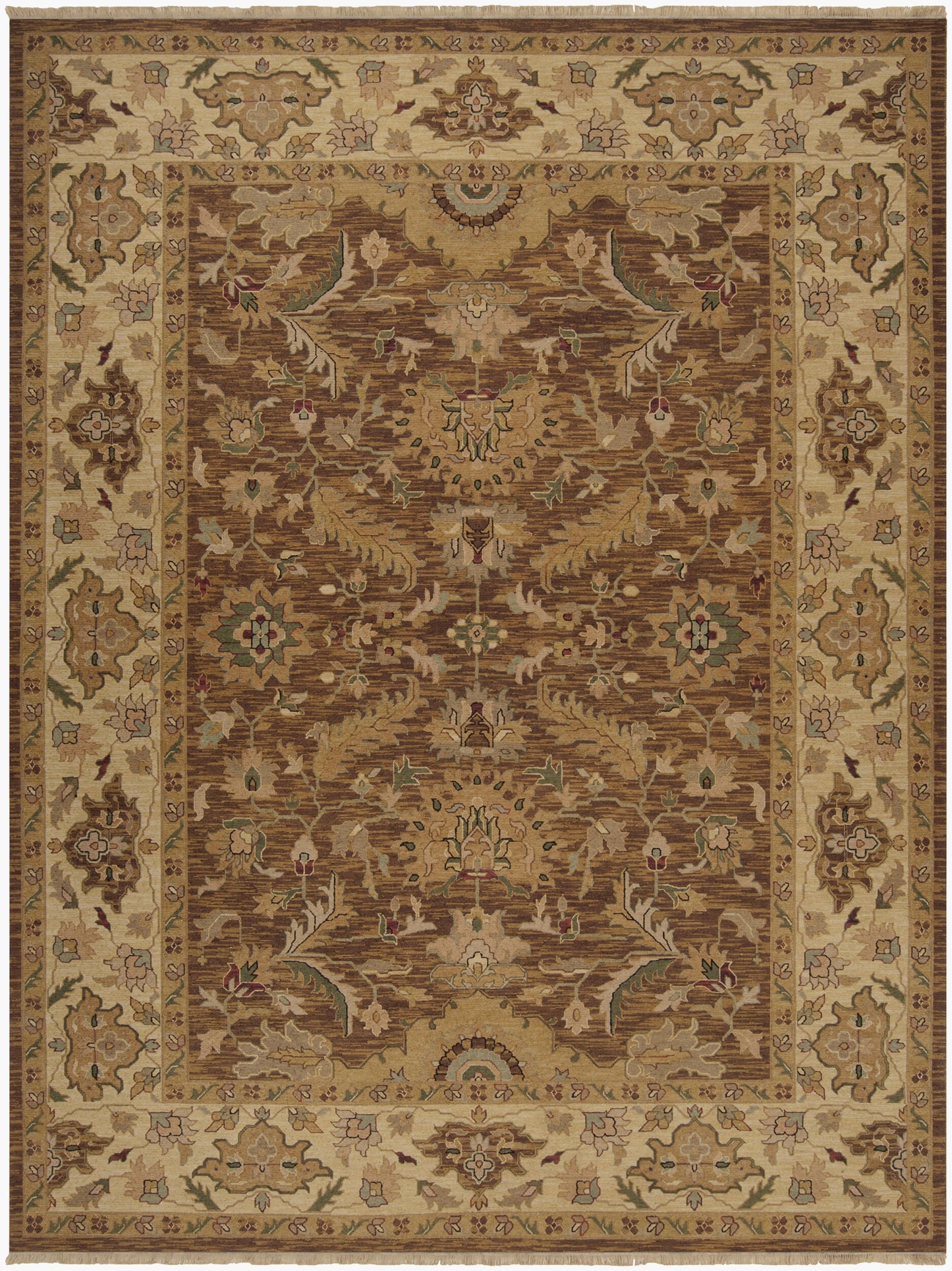 Alfombra de lana hecha a mano Soumek SMK-59 de 2,7 x 3,6 m
