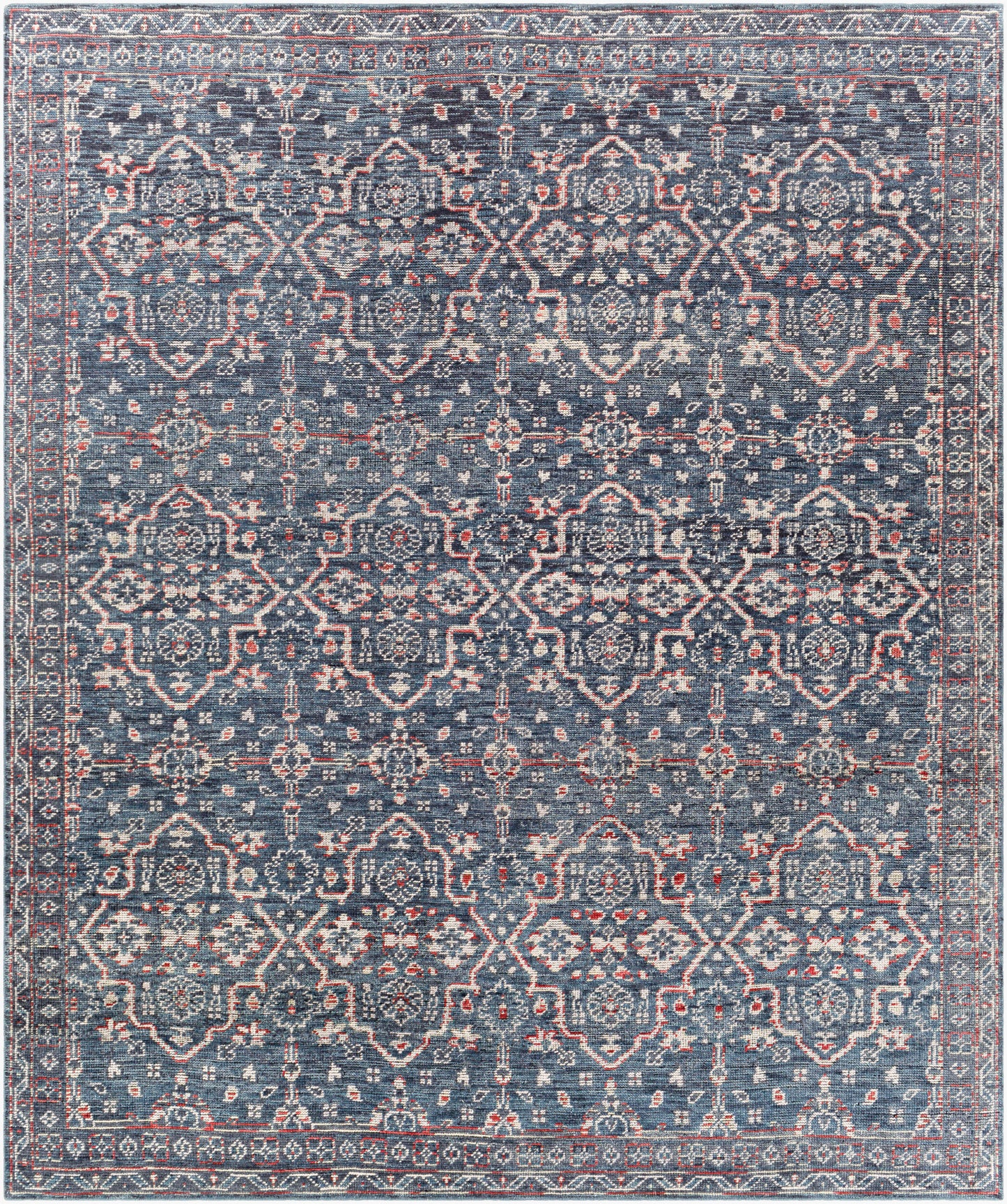 Alfombra de lana hecha a mano Smyrna SMY-2300 de 8' x 10'