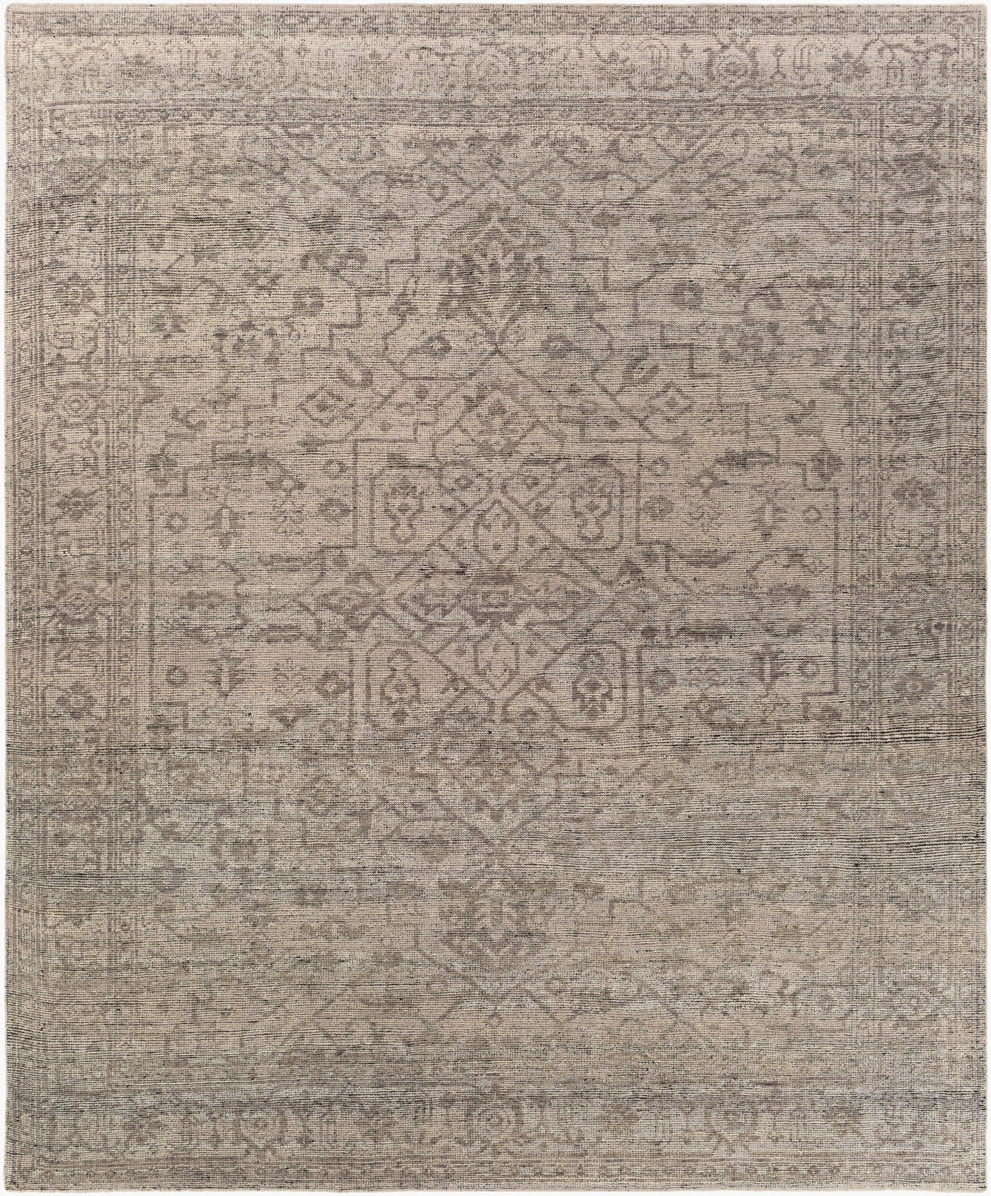 Alfombra de lana hecha a mano Smyrna SMY-2302 de 8' x 10'