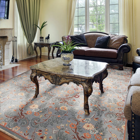 Alfombra decorativa de lana hecha a mano Sonoma SNM-9012 de 2' x 3'
