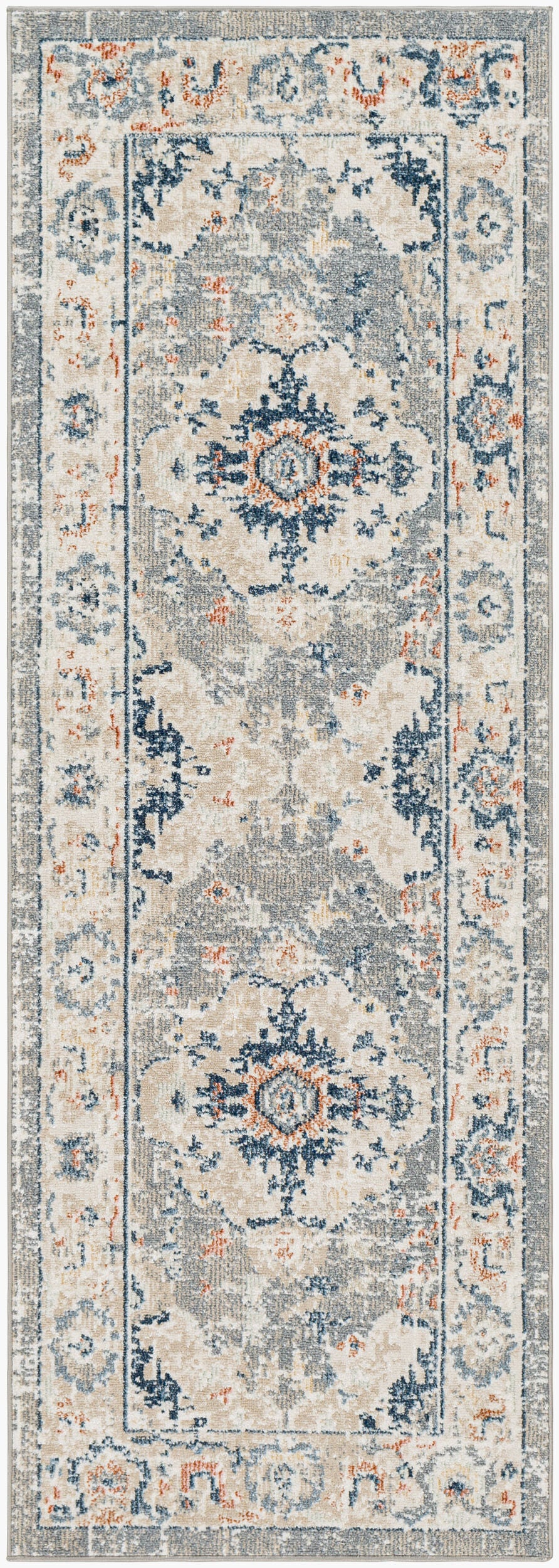 Santana SNN-2306 7ft Runner Machine Woven Washable Runner Rug