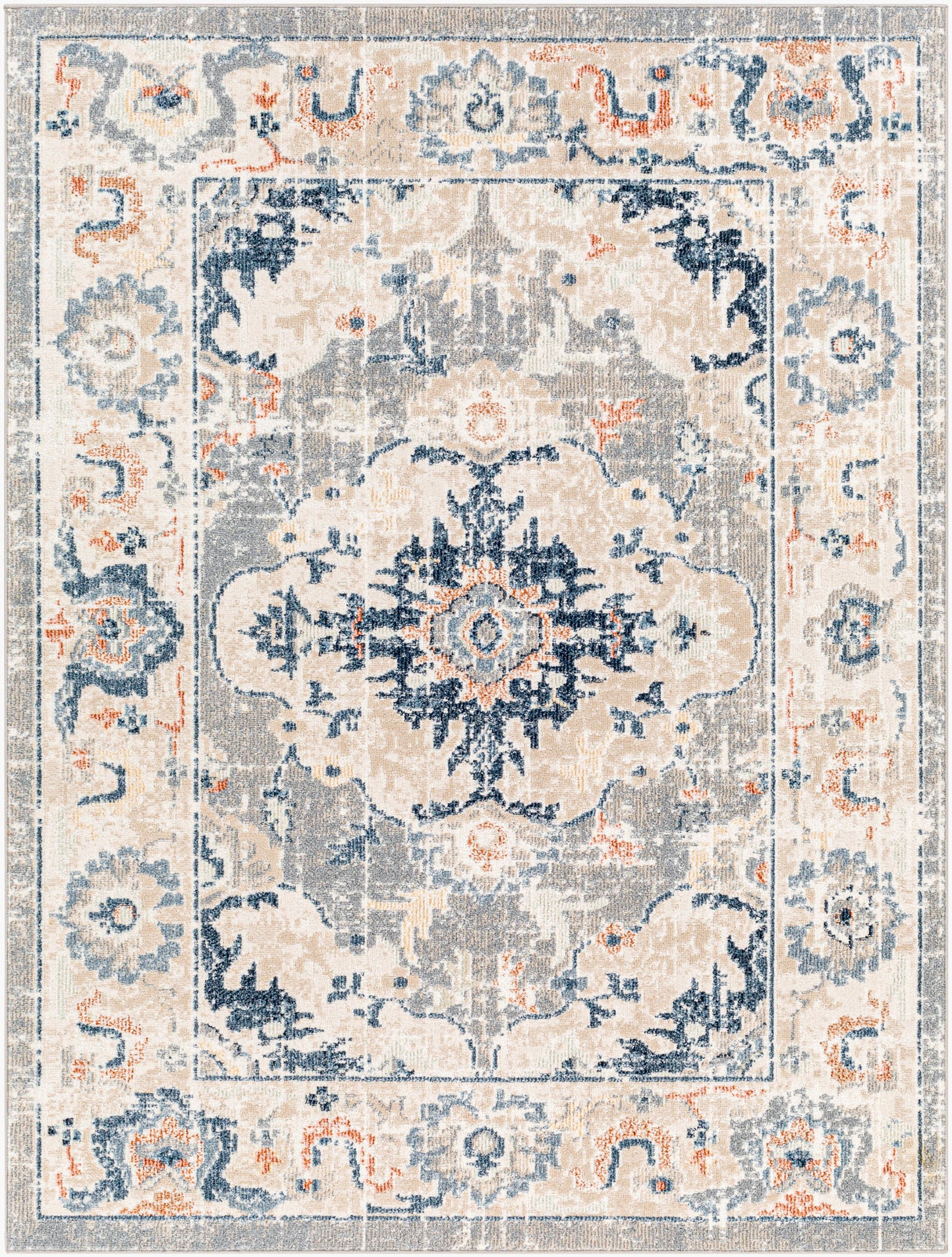 Santana SNN-2306 5' x 7' Machine Woven Washable Area Rug
