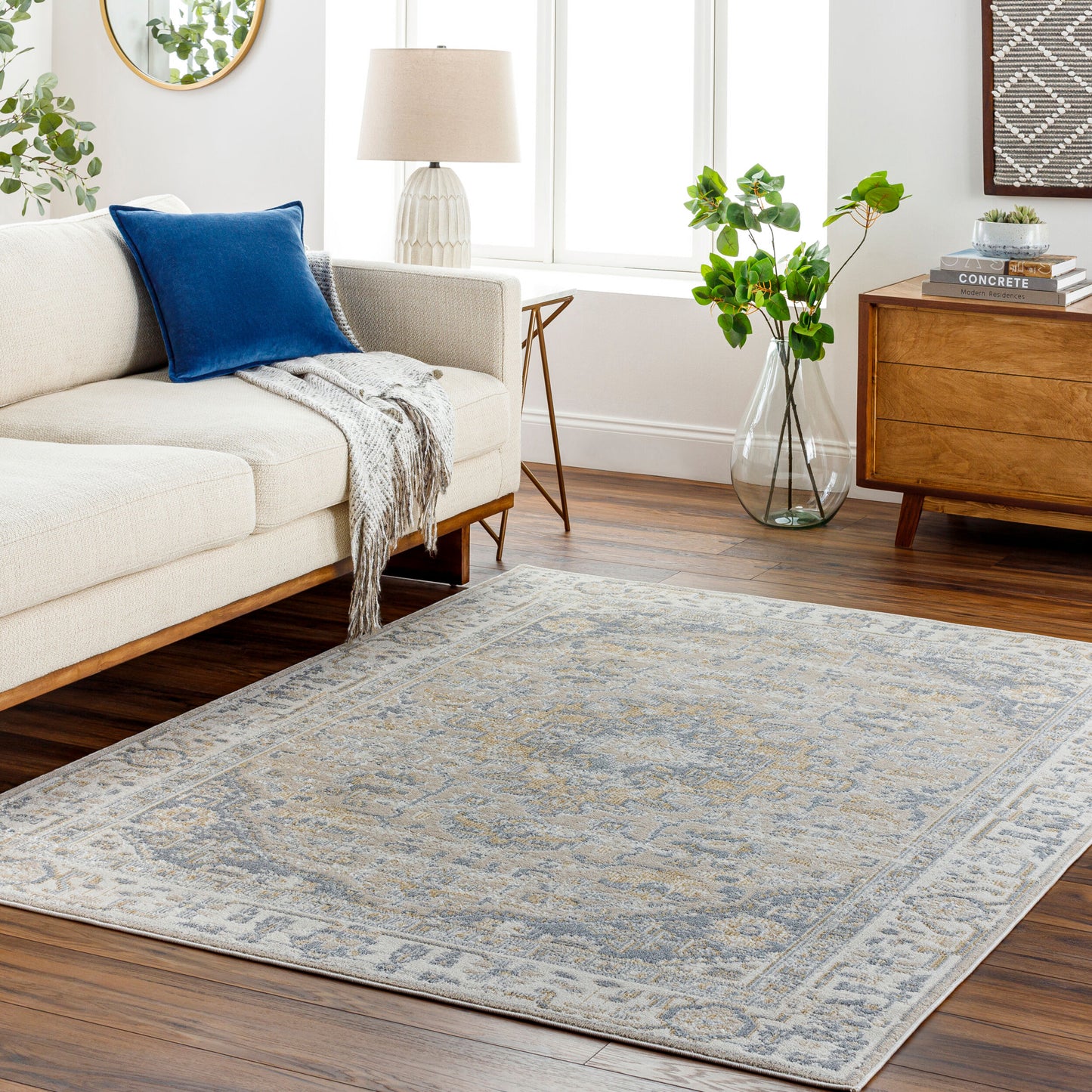 Santana SNN-2307 5' x 7' Machine Woven Washable Area Rug