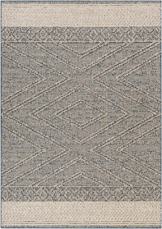 Alfombra Sarasota SSO-2305 de 1,52 m x 2,13 m, tejida a máquina, para interior y exterior