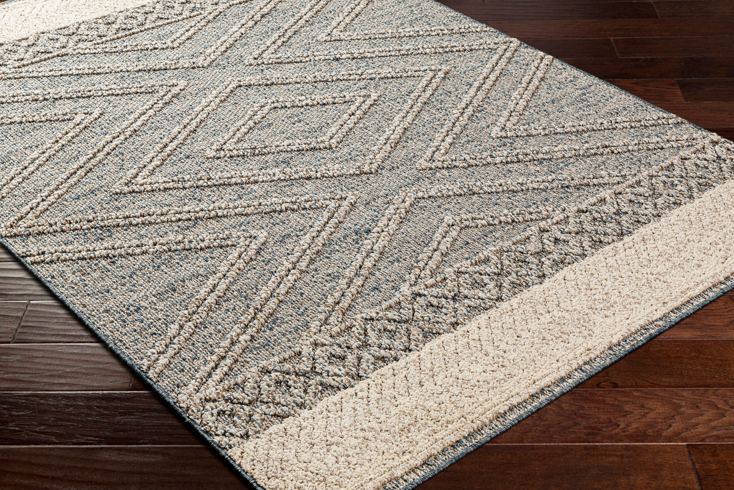 Alfombra Sarasota SSO-2305 de 1,52 m x 2,13 m, tejida a máquina, para interior y exterior