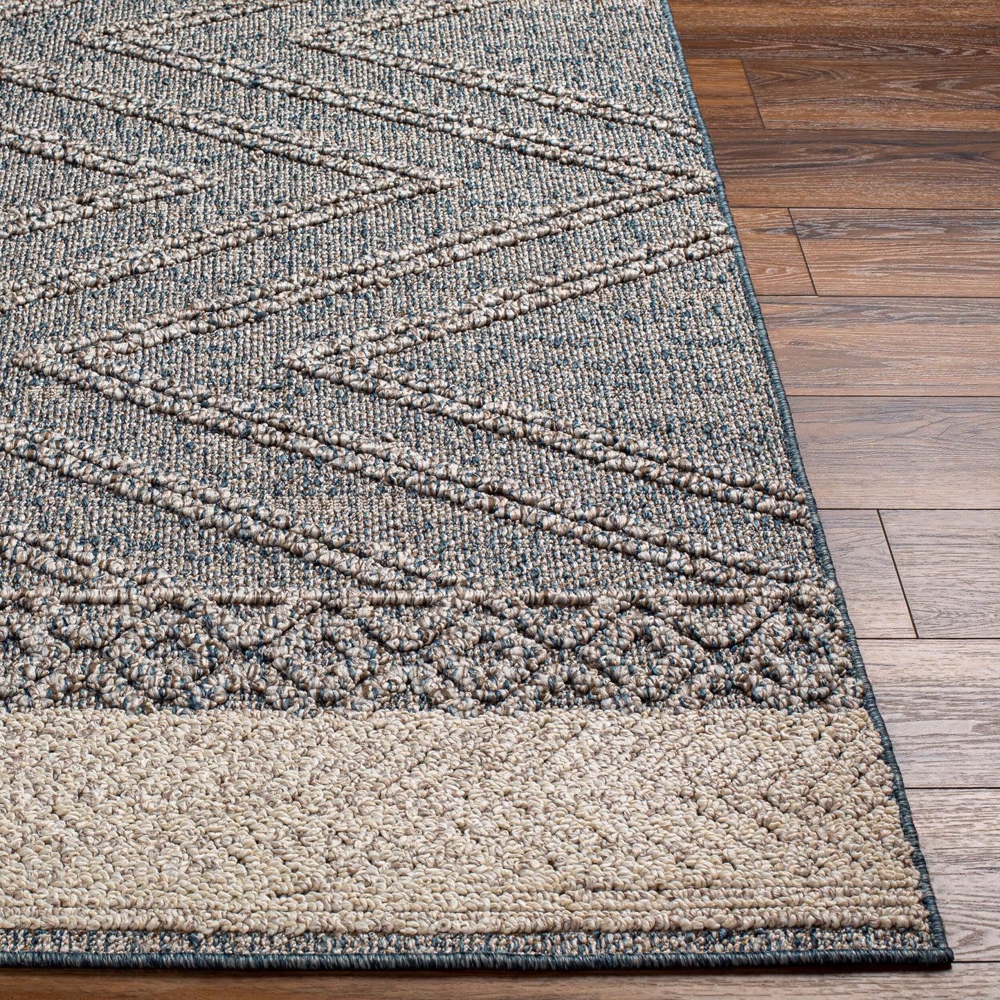 Alfombra Sarasota SSO-2305 de 1,52 m x 2,13 m, tejida a máquina, para interior y exterior