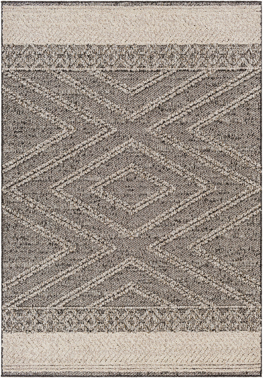 Alfombra decorativa para interior y exterior Sarasota SSO-2309 de 2' x 3', tejida a máquina
