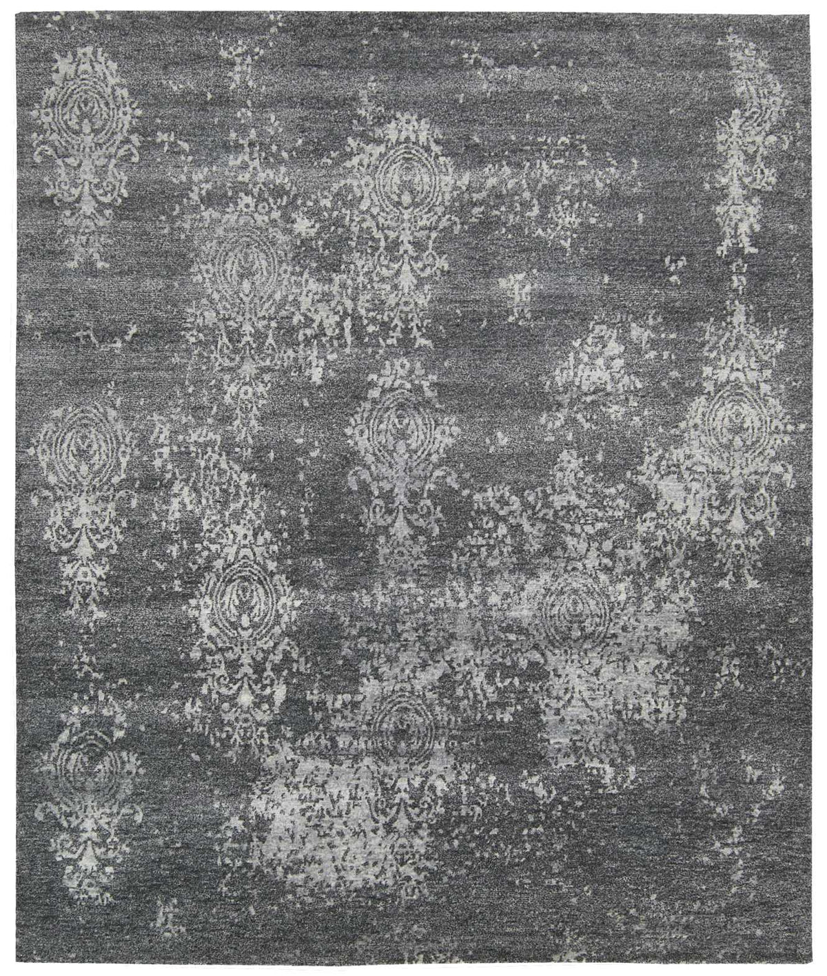 Silk Shadows SHA14 Graphite Knotted Rug