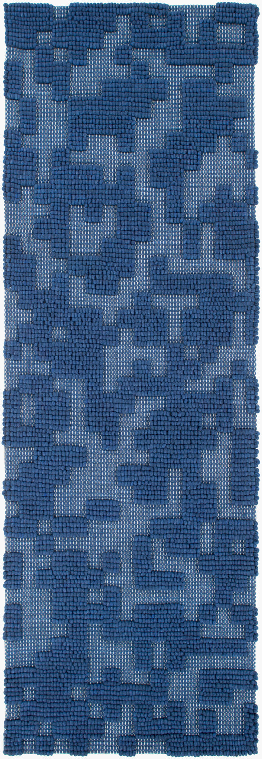 Stencil STN-1004 8ft Runner Handmade Wool Runner Rug