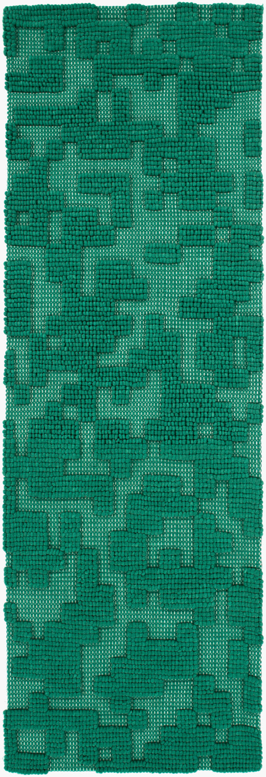 Stencil STN-1005 8ft Runner Handmade Wool Runner Rug